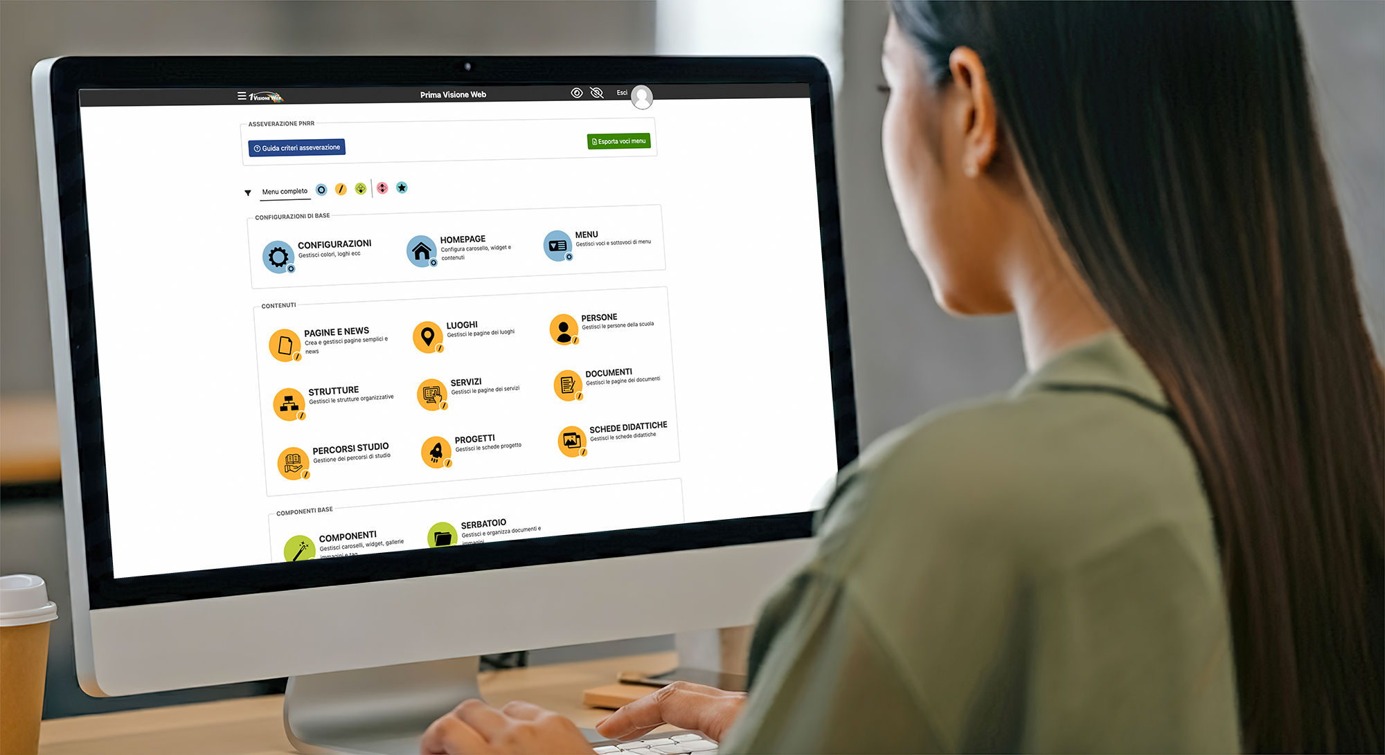 Prima Visione Web è la nostra soluzione per la gestione del sito istituzionale scolastico: una piattaforma integrata, conforme e accessibile
