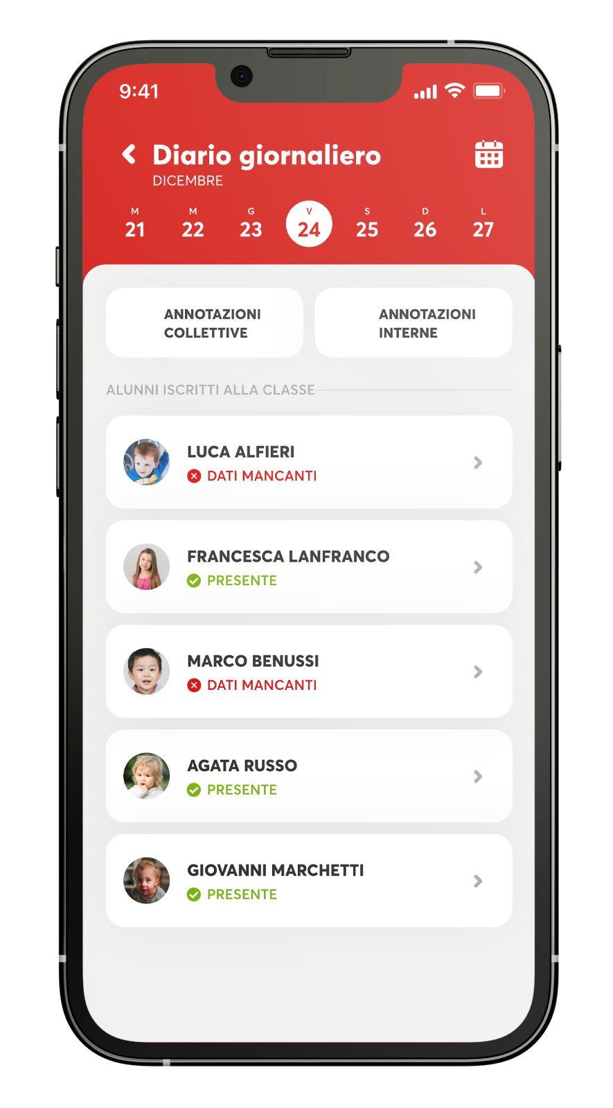 ClasseViva Infanzia: diario digitale sull'app