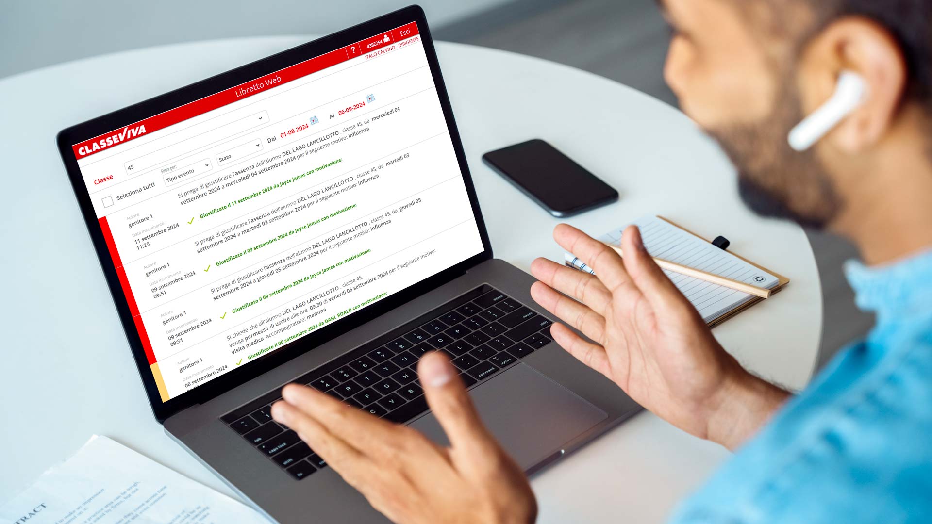 Libretto Web: giustificazioni di assenze, ritardi e uscite