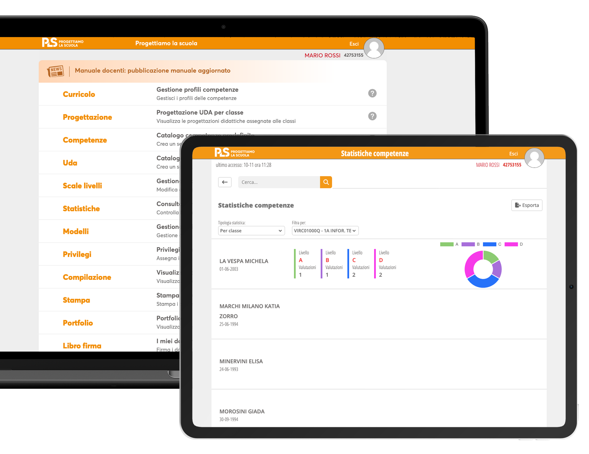 PLS: la piattaforma su desktop e tablet