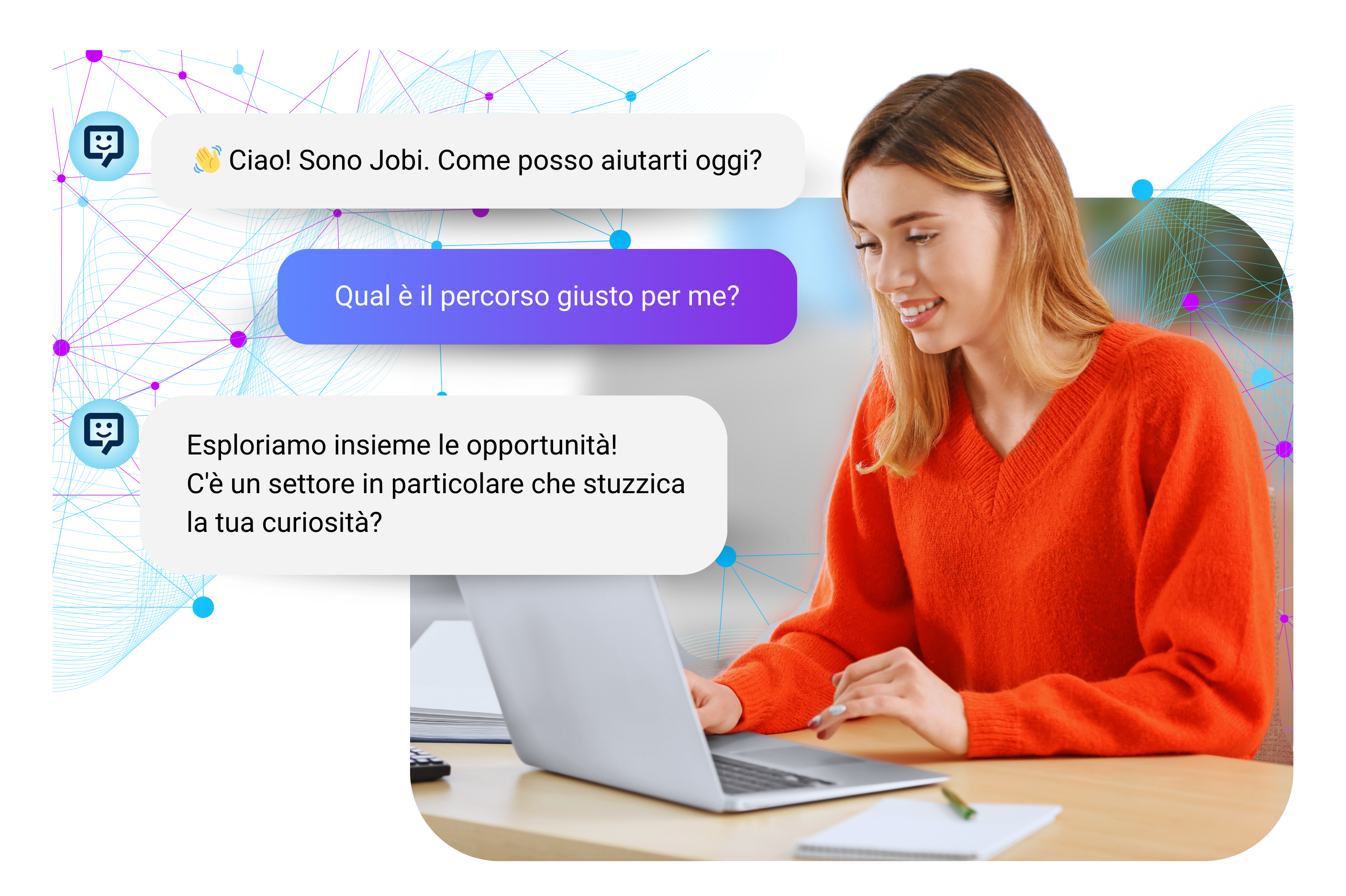 Jobiri: La chat: il modo più naturale per iniziare a orientarsi