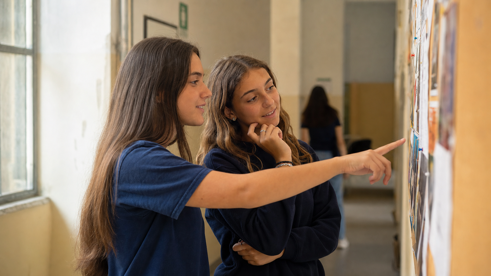 Registro scolastico aperto con stilografica appoggiata su tavolo in legno, atmosfera ordinata di scrutinio