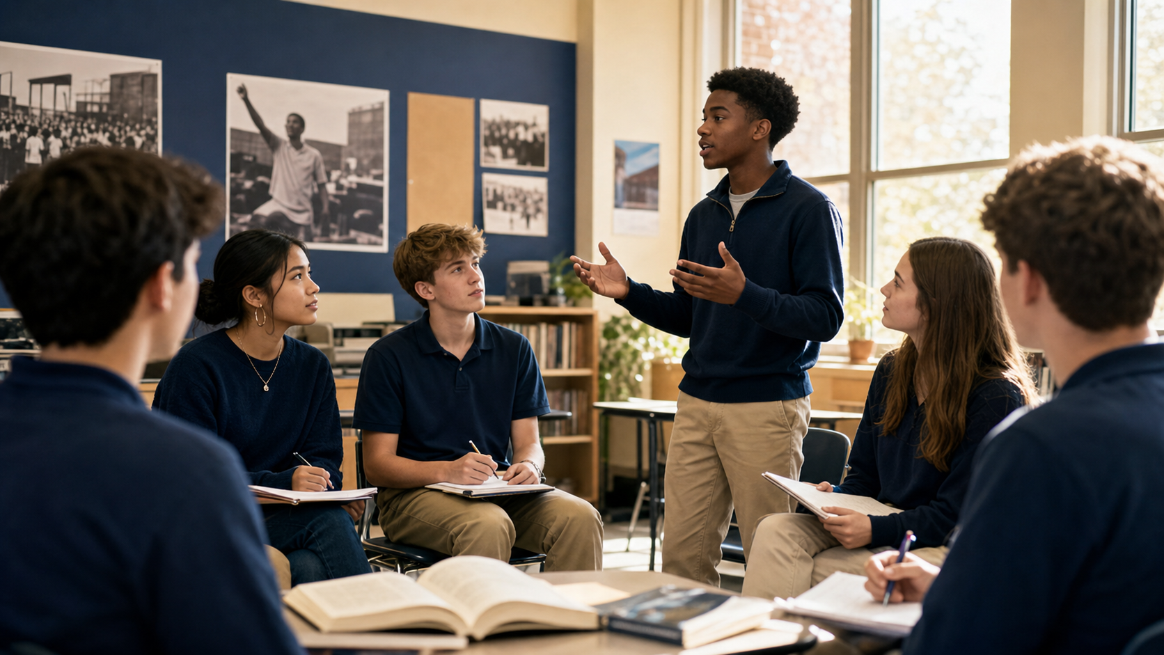 Studenti in attività di Service Learning a scuola