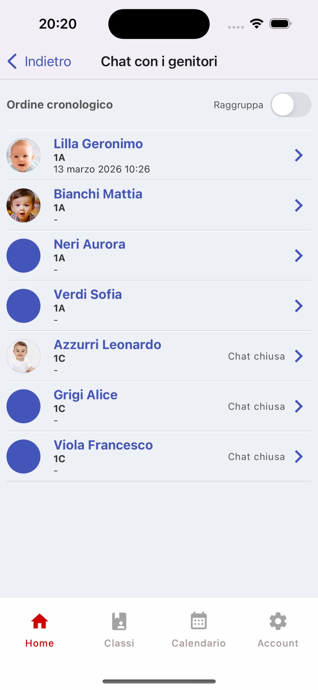 Chat e comunicazioni